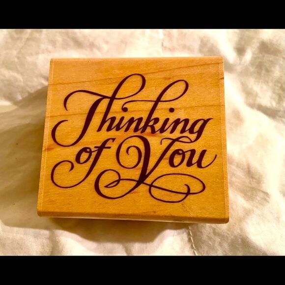 Rubber Stampede Rubber Stamp "Thinking of You" EUC - Picture 1 of 4